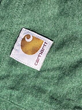 Carhartt Long Sleeve Pocket T Shirt Green Rugged Workwear